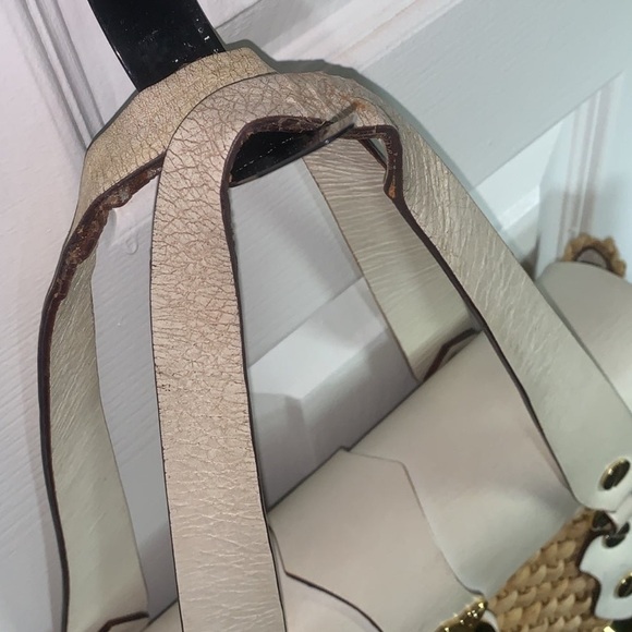 Michael Kors Basket Weave Wicker Handbag - Picture 7 of 7